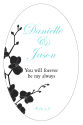 Summer Orchid Oval Wedding Labels 